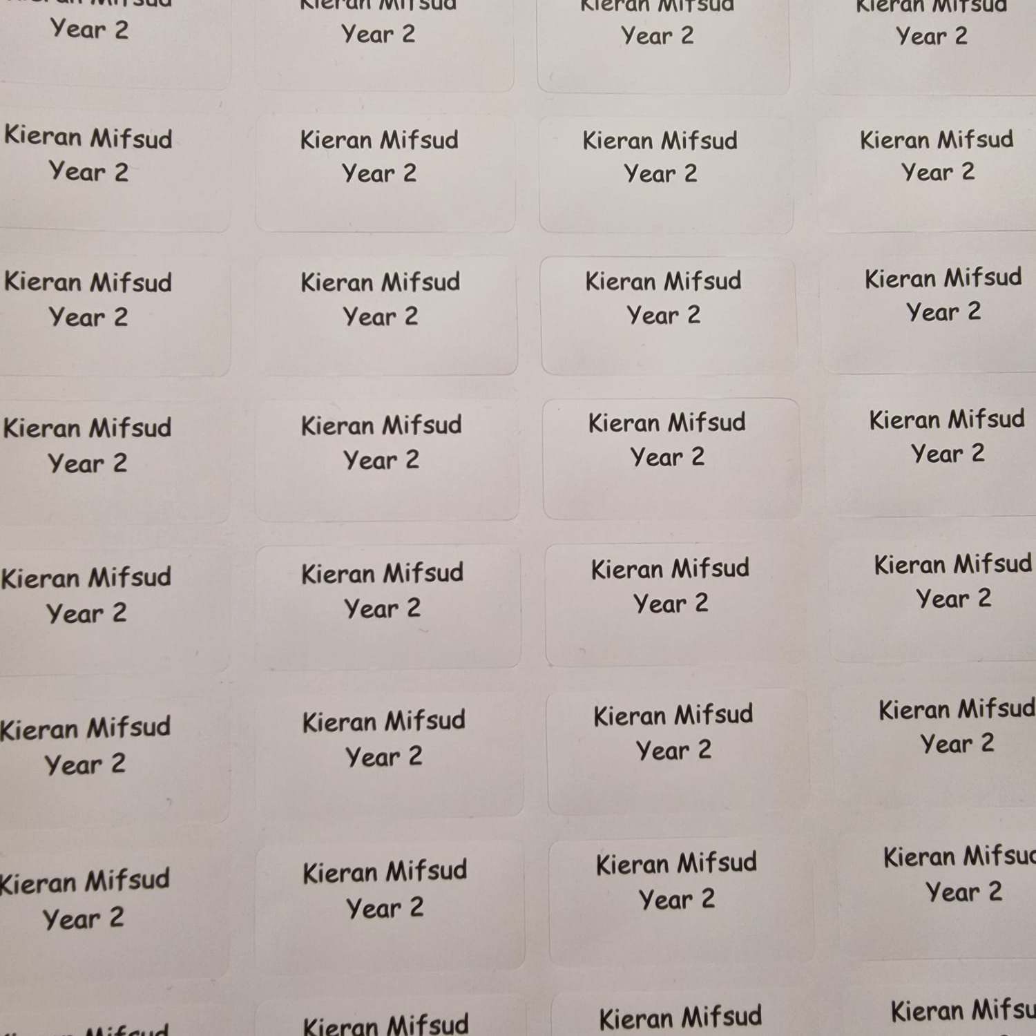 Polyester Waterproof Labels 47mm by 22mm - Text Only